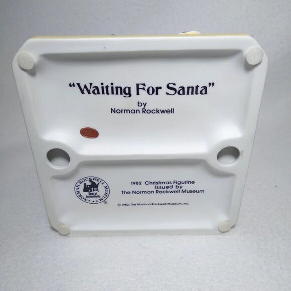 VTG Norman Rockwell Museum 1982 Collector’s Christmas Figurine Waiting for Santa - Picture 5 of 10